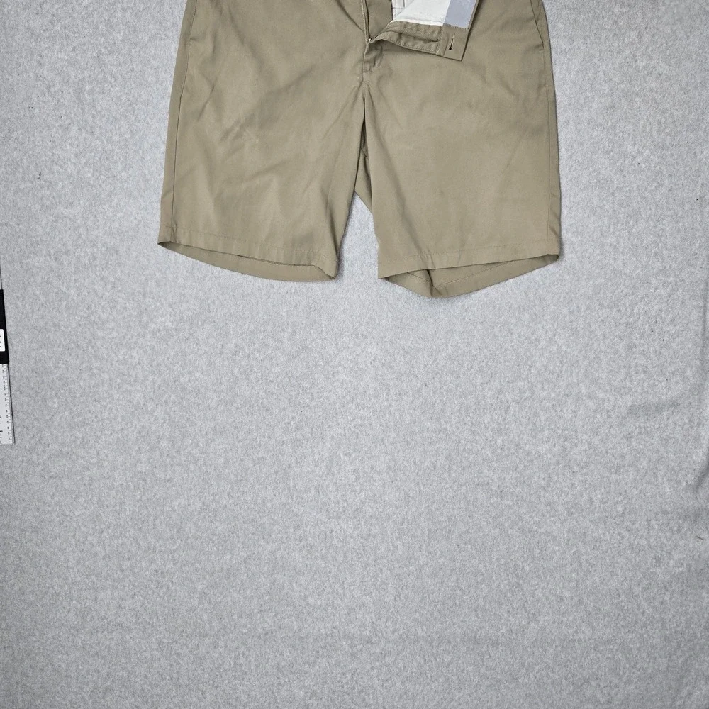 Nike‎ Men Shorts 36 Khaki Embroidered Chino Dri-Fit Golf Logo Standard